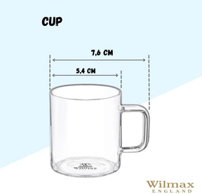 Wilmax Glasbecher 320 ml Borosilikatglas Transparent WL-888606/A