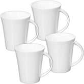 Wilmax Tassen 380 ml Weiß Porzellan 4er Set WL-993012/A4