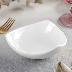 Wilmax Teller 13 cm aus Porzellan, Weiß WL-992613/A