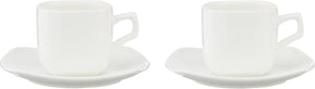 Wilmax Kaffee- und Teetassen mit Untertassen 90 ml 2er Set WL-993041/2C