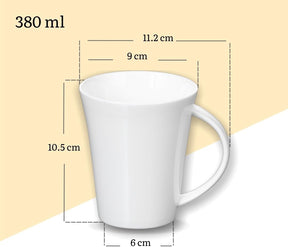 Wilmax Tassen 380 ml Weiß Porzellan 2er Set WL-993012/A2