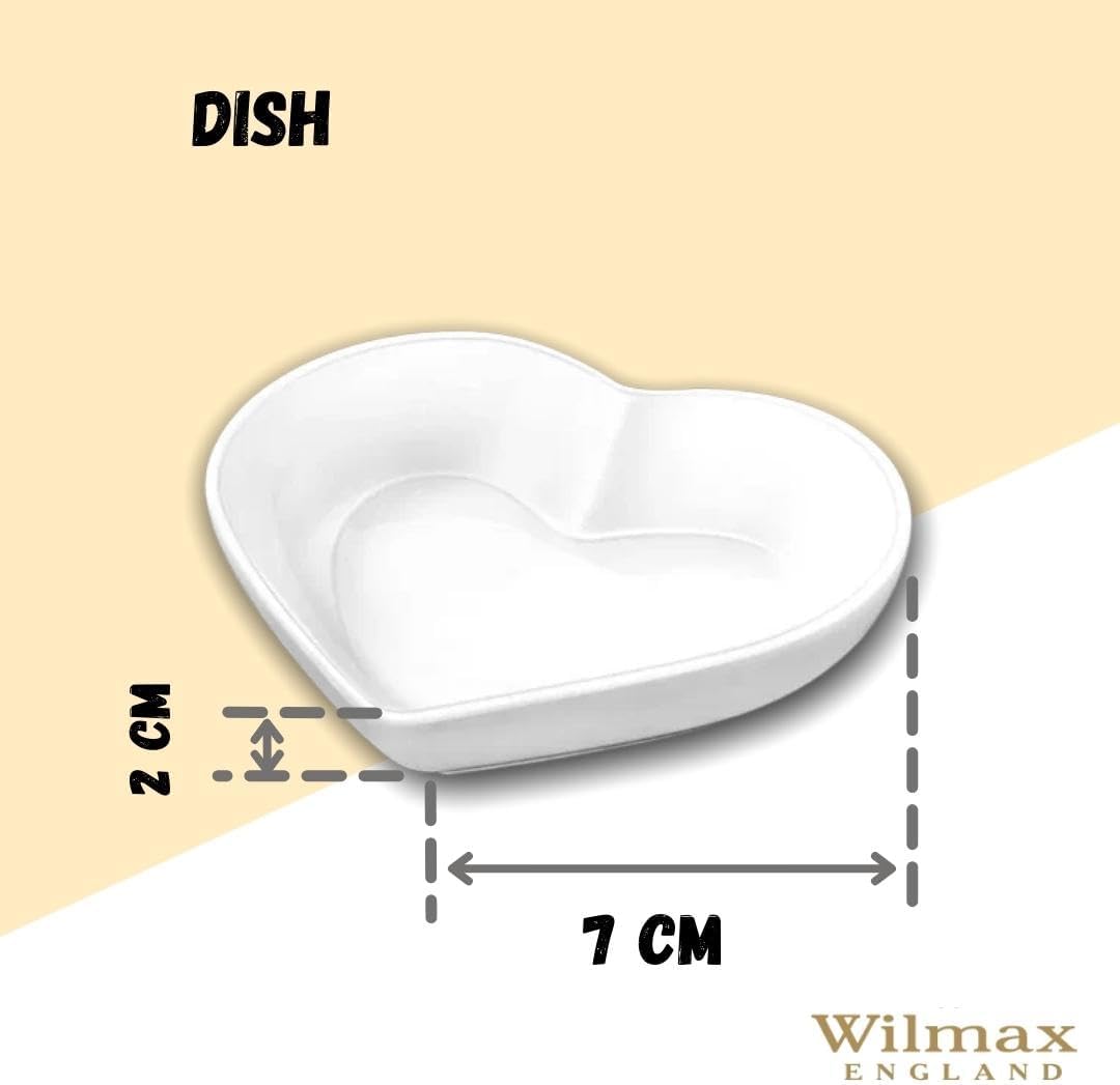 Wilmax Schale 8 x 7 cm aus Porzellan, Weiß WL-992717/A