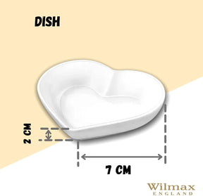 Wilmax Schale 8 x 7 cm aus Porzellan, Weiß WL-992717/A