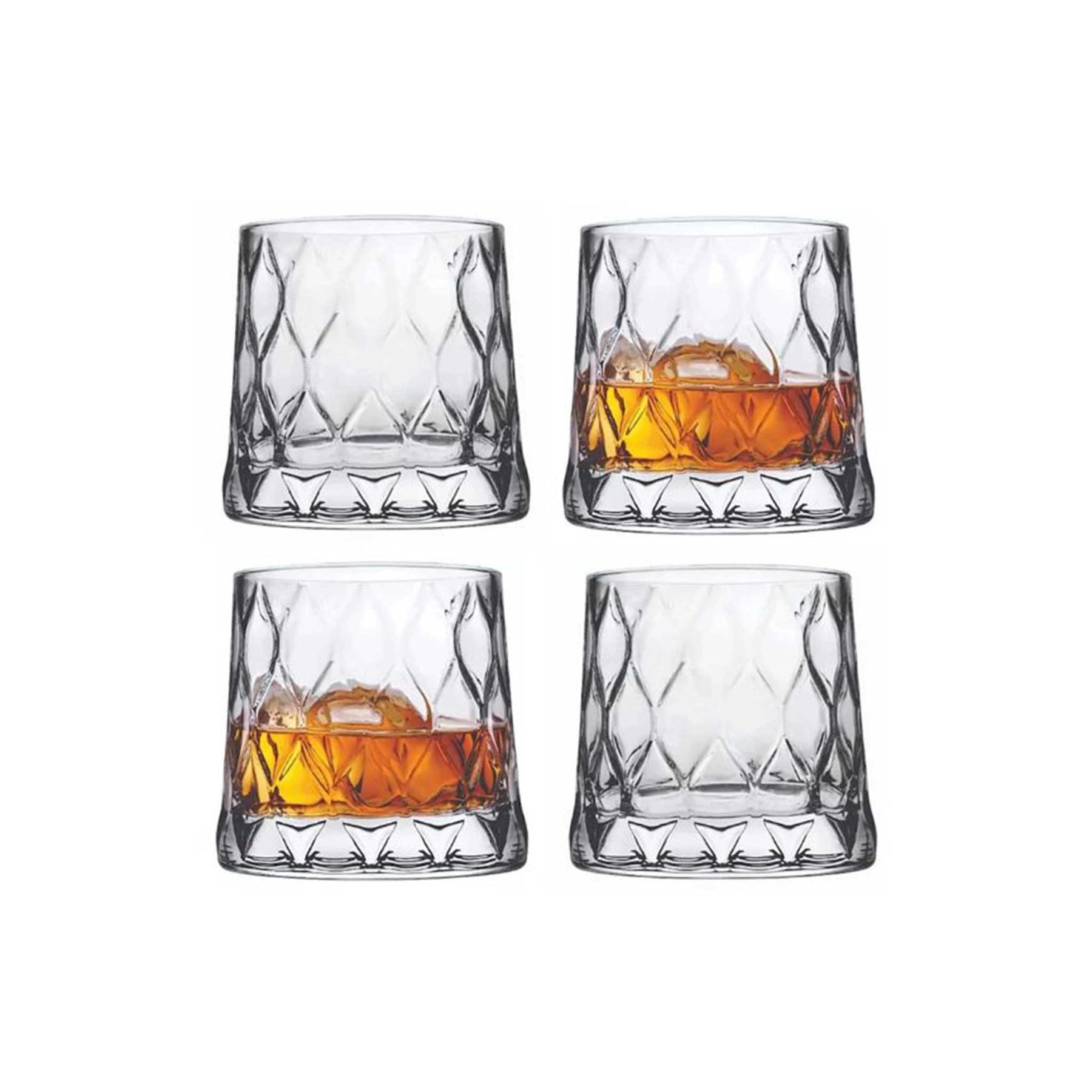 Pasabahce Leafy Whiskyglas 300 ml (10 oz) – 4er Set