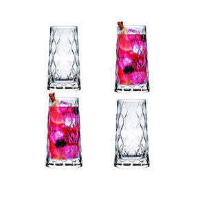 Pasabahce Leafy Longdrinkglas 450 ml transparent mit Blättermuster
