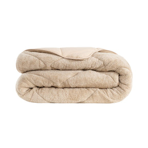 Wellsoft Bettdecke Beige 135x200 cm - Wendbare Ganzjahresdecke, Doppelseitiges Steppbett mit 300 g/m² Füllung, Weich & Pflegeleicht