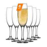 LAV Empire Champagnerflöten 220 ml transparent – 6er Set Sektgläser