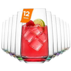 LAV Lal Transparent Rainbow Longdrinkgläser - 480 ml (16 1/4 oz)