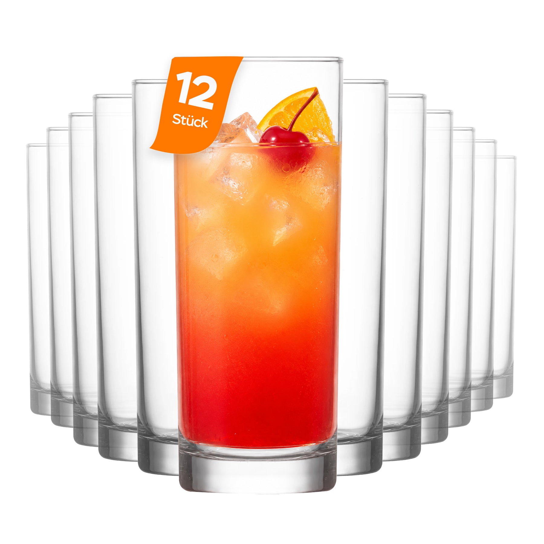 LAV Liberty Longdrinkgläser Set transparent Vorderansicht