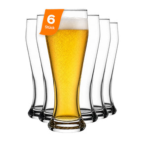 Pasabahce Weizenbier Bierglas 665 ml transparent mit Stielform