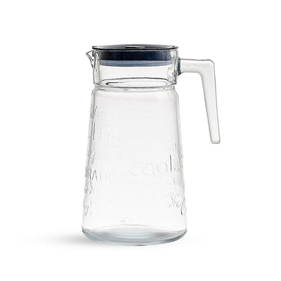 Pasabahce City Pop Glaskrug mit Deckel - 2 Liter, transparent