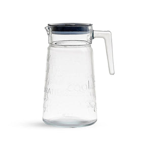 Pasabahce City Pop Glaskrug mit Deckel - 2 Liter, transparent