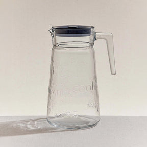 Pasabahce City Pop Glaskrug mit Deckel - 2 Liter, transparent