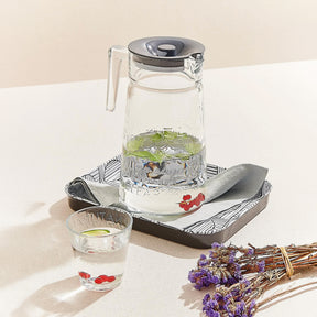 Pasabahce City Pop Glaskrug mit Deckel - 2 Liter, transparent