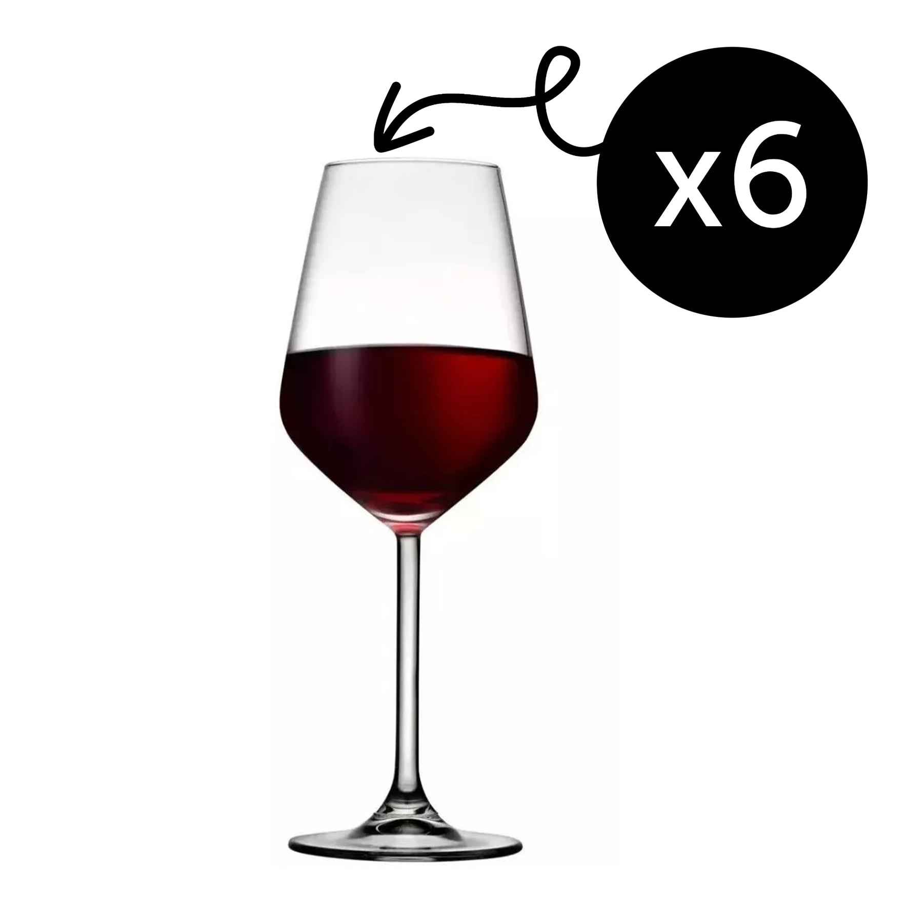 Pasabahce Allegra Weingläser Set, 490 ml, 3er Set