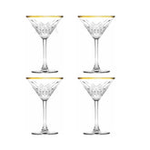 Pasabahce Trinkgläser Golden Martini 4er Set 230cc