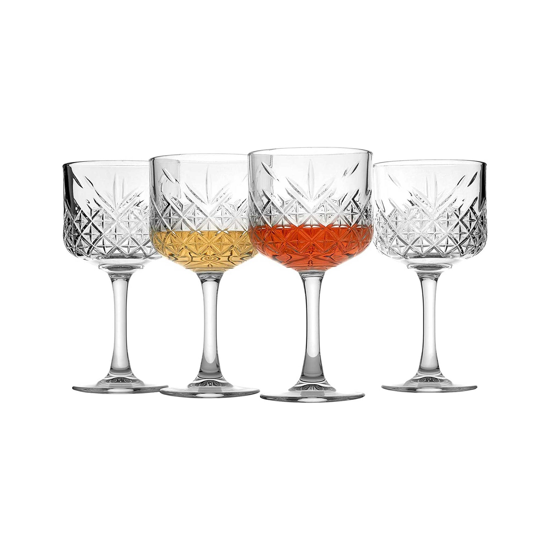 Pasabahce Timeless Golden Cocktailgläser – 4er-Set mit Goldrand, 490ml