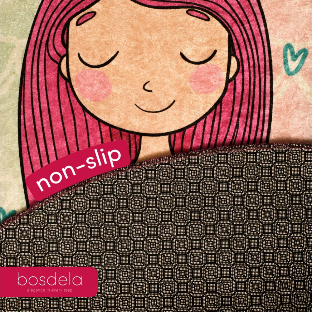 Bosdela Kinder- und Babyteppich - runder Kinderzimmerteppich, Ø 140 cm, verschiedene Designs