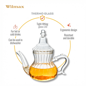 Wilmax Teekanne 850 ml Thermoglas Moroccan Style WL-888829100/A