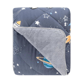Lux Anti-Allergic Astronaut Patterned Child-Single Europäische Größe Double-Sided Quilt 135x200 cm