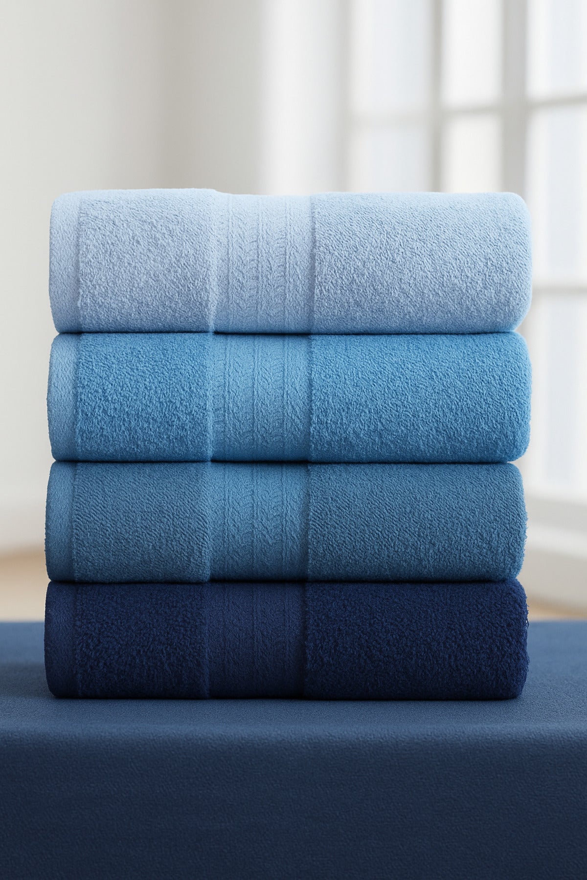 4-Piece - Cotton Hand and Face Towel Set 50x85 cm - 4 Hand Towels