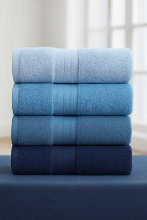 4-Piece - Cotton Hand and Face Towel Set 50x85 cm - 4 Hand Towels