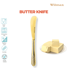 Wilmax Buttermesser 17 cm Edelstahl Gold WL-999247/1B