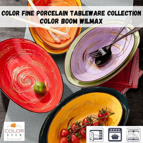 Wilmax Schale oval 30 cm Rot Porzellan WL-669241/A