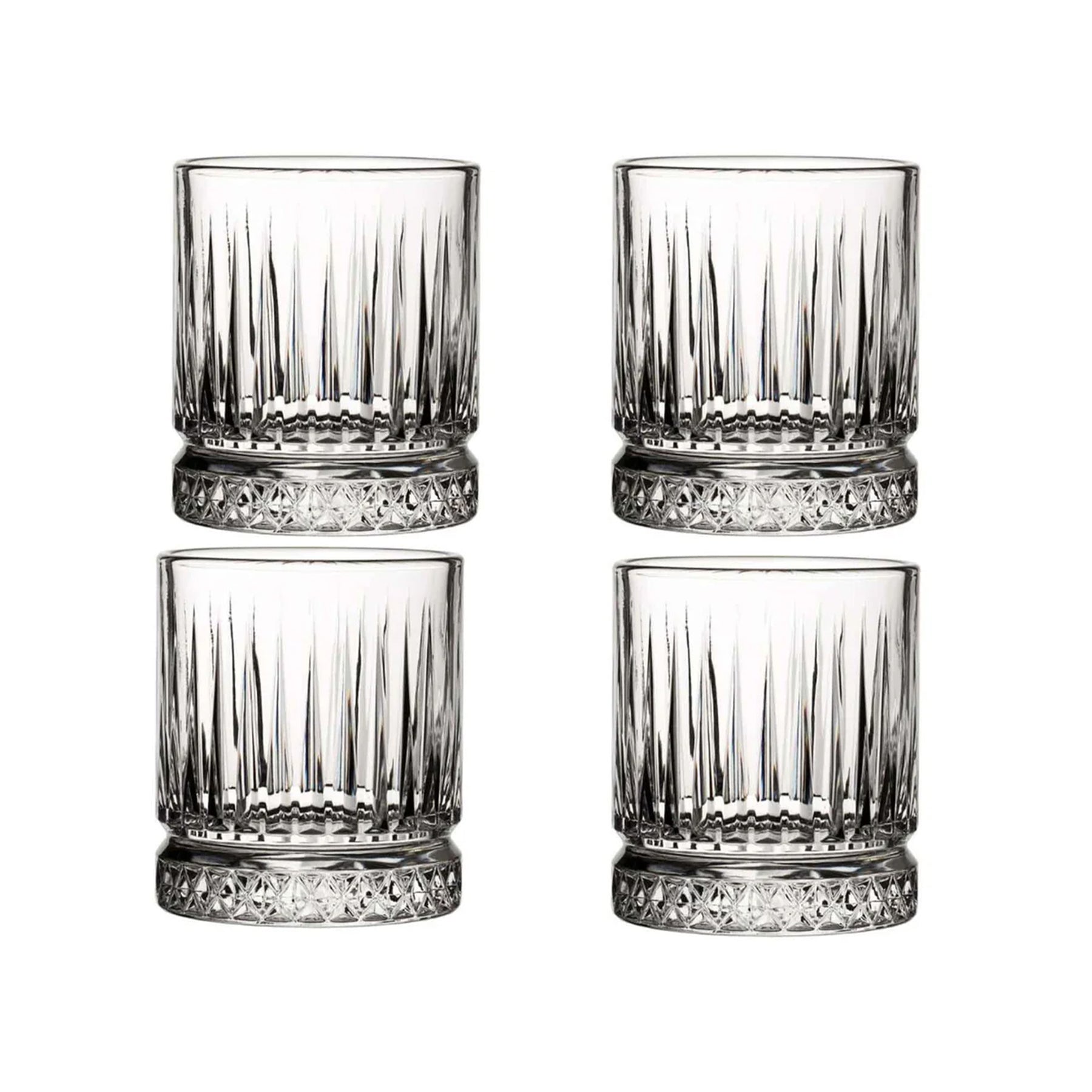 Pasabahce Elysia Whiskyglas 355 ml (11 3/4 oz) - Kristall-Design - 4er Set
