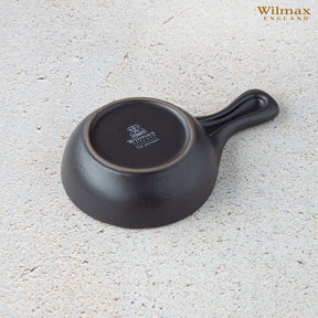 Wilmax Backform mit Griff SlateStone Schwarz 24 x 15 cm 500 ml Porzellan WL-661139/A