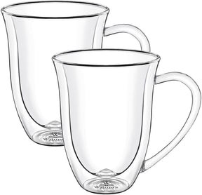 Wilmax Doppelwandige Tasse 400 ml Borosilikatglas 2er Set WL-888727/A2