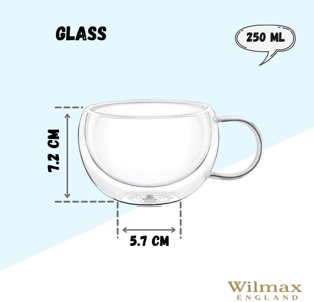 Wilmax Doppelwandige Glastasse 250 ml 4er Set WL-888768/A4