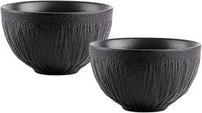 Wilmax Schüssel Lotus Schwarz 1000 ml 2er Set WL-664117/A2