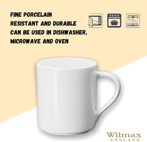 Wilmax Becher 320 ml Weiß Porzellan 2er Set WL-993040/A2