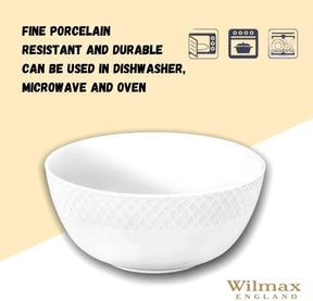 Wilmax Porzellanschale Weiß Diamond 2er Set WL-880120/2C