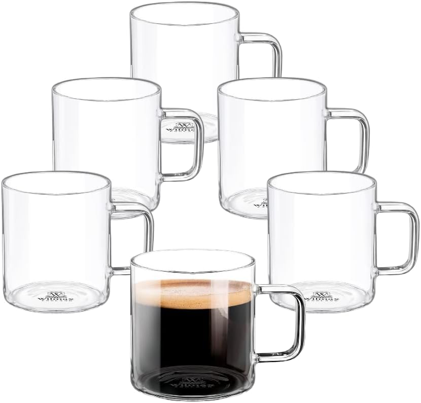 Wilmax Glastasse 160 ml Borosilikatglas 6er Set WL-888603/A6