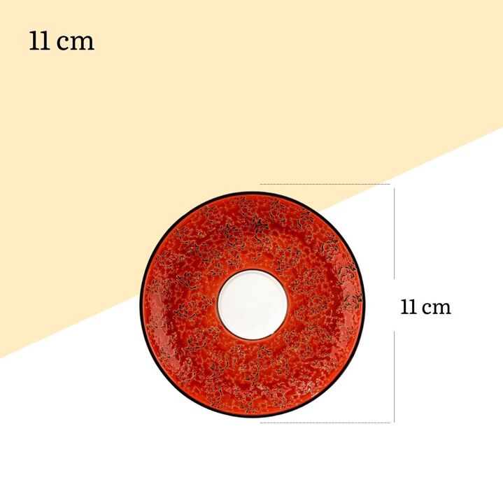 Wilmax Untertasse 11 cm Rot Porzellan