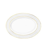 Wilmax Servierplatte oval 35x25 cm Weiß Porzellan mit Goldrand WL-880102117/A
