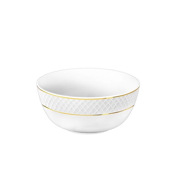 Wilmax Schale 18 cm Weiß Goldrand Porzellan 6er Set WL-880102369/A6