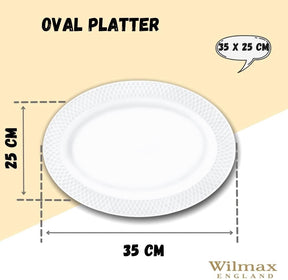 Wilmax Servierplatte oval 35x25 cm Weiß Porzellan WL-880103/1C
