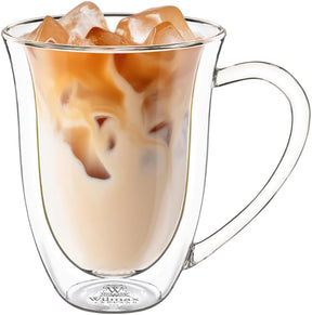 Wilmax Doppelwandige Tasse 400 ml Borosilikatglas 6er Set WL-888727/A6