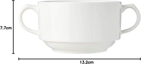 Wilmax Suppentasse 350 ml Weiß Porzellan 4er Set WL-991230/A4
