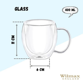 Wilmax Doppelwandige Tasse 400 ml 2er Set WL-888748/A2