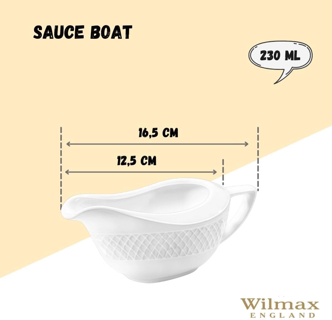 Wilmax Sauciere 230 ml Weiß Porzellan WL-880123/A