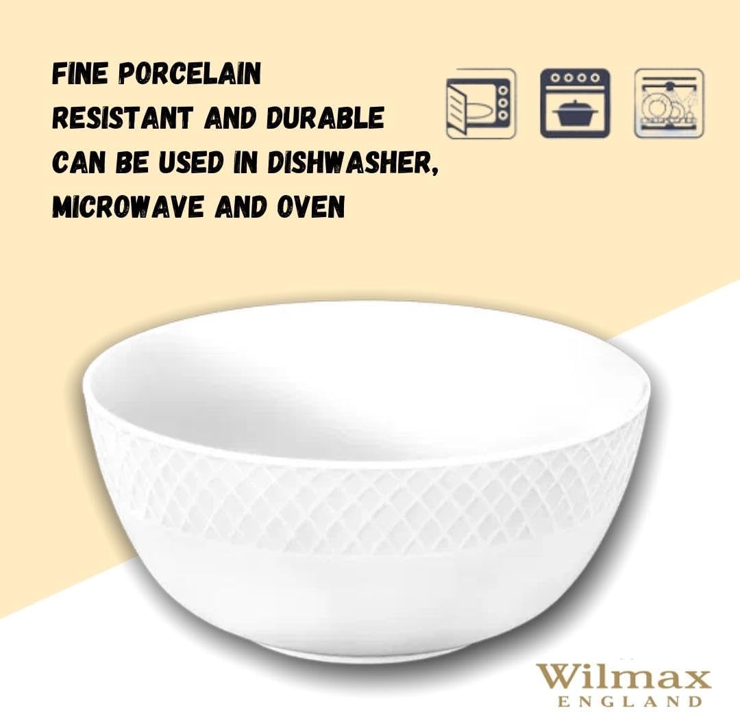 Wilmax Schale 12 cm 380 ml Weiß Porzellan WL-880113/A