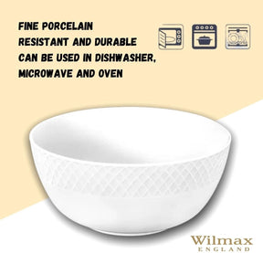 Wilmax Schale 12 cm 380 ml Weiß Porzellan WL-880113/A