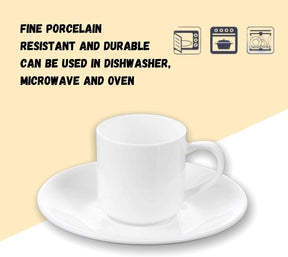 Wilmax Espressotassen mit Untertassen 2er Set 90 ml WL-993007/2C