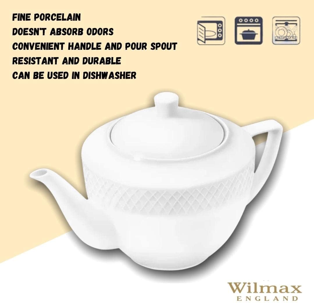 Wilmax Teekanne 900 ml Weiß Porzellan WL-880110/1C
