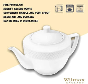 Wilmax Teekanne 900 ml Weiß Porzellan WL-880110/1C