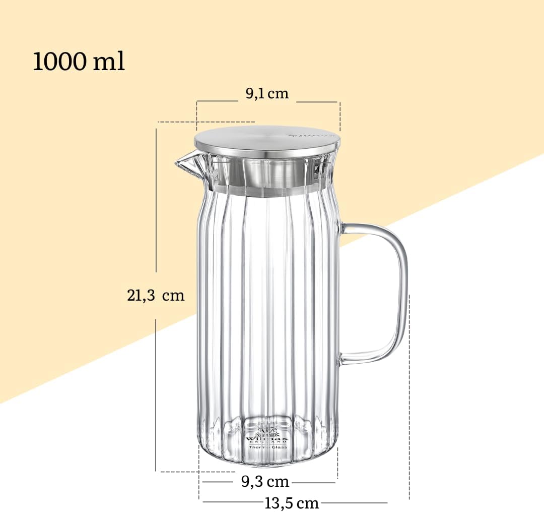 Wilmax Karaffe mit 6 Gläsern Glas Set WL-888219/A-888616/A6